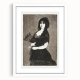 Impressionism Wall Art - Mysterious Woman in Black - Classic Art Etching Print