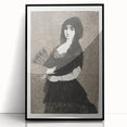 Impressionism Wall Art - Mysterious Woman in Black - Classic Art Etching Print