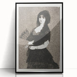 Impressionism Wall Art - Mysterious Woman in Black - Classic Art Etching Print