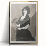 Impressionism Wall Art - Mysterious Woman in Black - Classic Art Etching Print