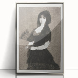 Impressionism Wall Art - Mysterious Woman in Black - Classic Art Etching Print