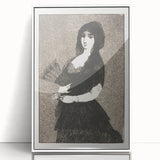 Impressionism Wall Art - Mysterious Woman in Black - Classic Art Etching Print