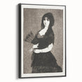 Impressionism Wall Art - Mysterious Woman in Black - Classic Art Etching Print