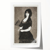 Impressionism Wall Art - Mysterious Woman in Black - Classic Art Etching Print