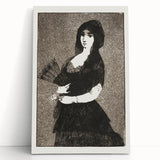 Impressionism Wall Art - Mysterious Woman in Black - Classic Art Etching Print