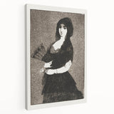 Impressionism Wall Art - Mysterious Woman in Black - Classic Art Etching Print