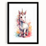 Magical Unicorn Watercolor Print - Personalized Kids Art