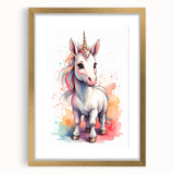 Magical Unicorn Watercolor Print - Personalized Kids Art