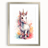 Magical Unicorn Watercolor Print - Personalized Kids Art