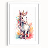 Magical Unicorn Watercolor Print - Personalized Kids Art