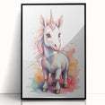 Magical Unicorn Watercolor Print - Personalized Kids Art