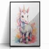 Magical Unicorn Watercolor Print - Personalized Kids Art