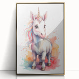 Magical Unicorn Watercolor Print - Personalized Kids Art