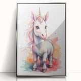 Magical Unicorn Watercolor Print - Personalized Kids Art