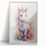 Magical Unicorn Watercolor Print - Personalized Kids Art