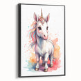 Magical Unicorn Watercolor Print - Personalized Kids Art
