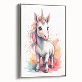 Magical Unicorn Watercolor Print - Personalized Kids Art