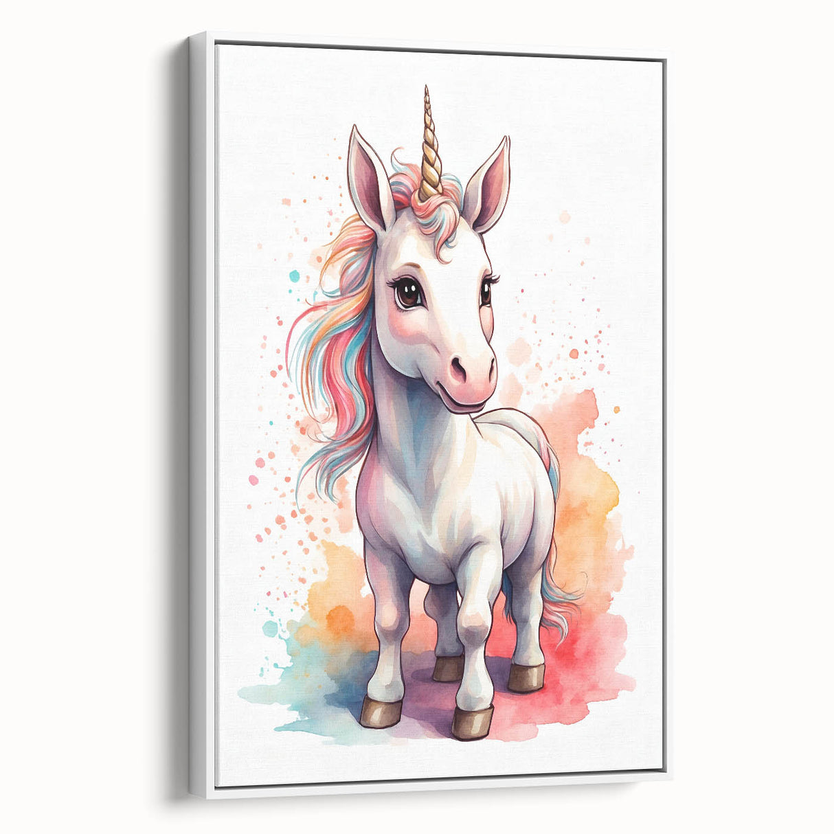 Magical Unicorn Watercolor Print - Personalized Kids Art