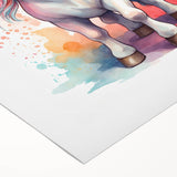 Magical Unicorn Watercolor Print - Personalized Kids Art