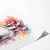 Magical Unicorn Watercolor Print - Personalized Kids Art