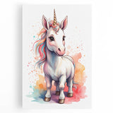 Magical Unicorn Watercolor Print - Personalized Kids Art