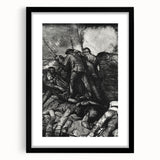 Modern Wall Art - Dramatic War Scene Illustration - Historical Art Print