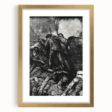 Modern Wall Art - Dramatic War Scene Illustration - Historical Art Print
