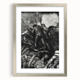 Modern Wall Art - Dramatic War Scene Illustration - Historical Art Print