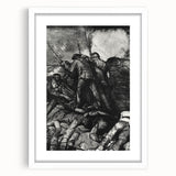 Modern Wall Art - Dramatic War Scene Illustration - Historical Art Print