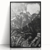 Modern Wall Art - Dramatic War Scene Illustration - Historical Art Print
