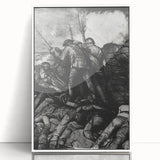 Modern Wall Art - Dramatic War Scene Illustration - Historical Art Print