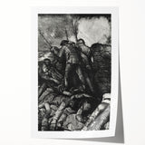Modern Wall Art - Dramatic War Scene Illustration - Historical Art Print
