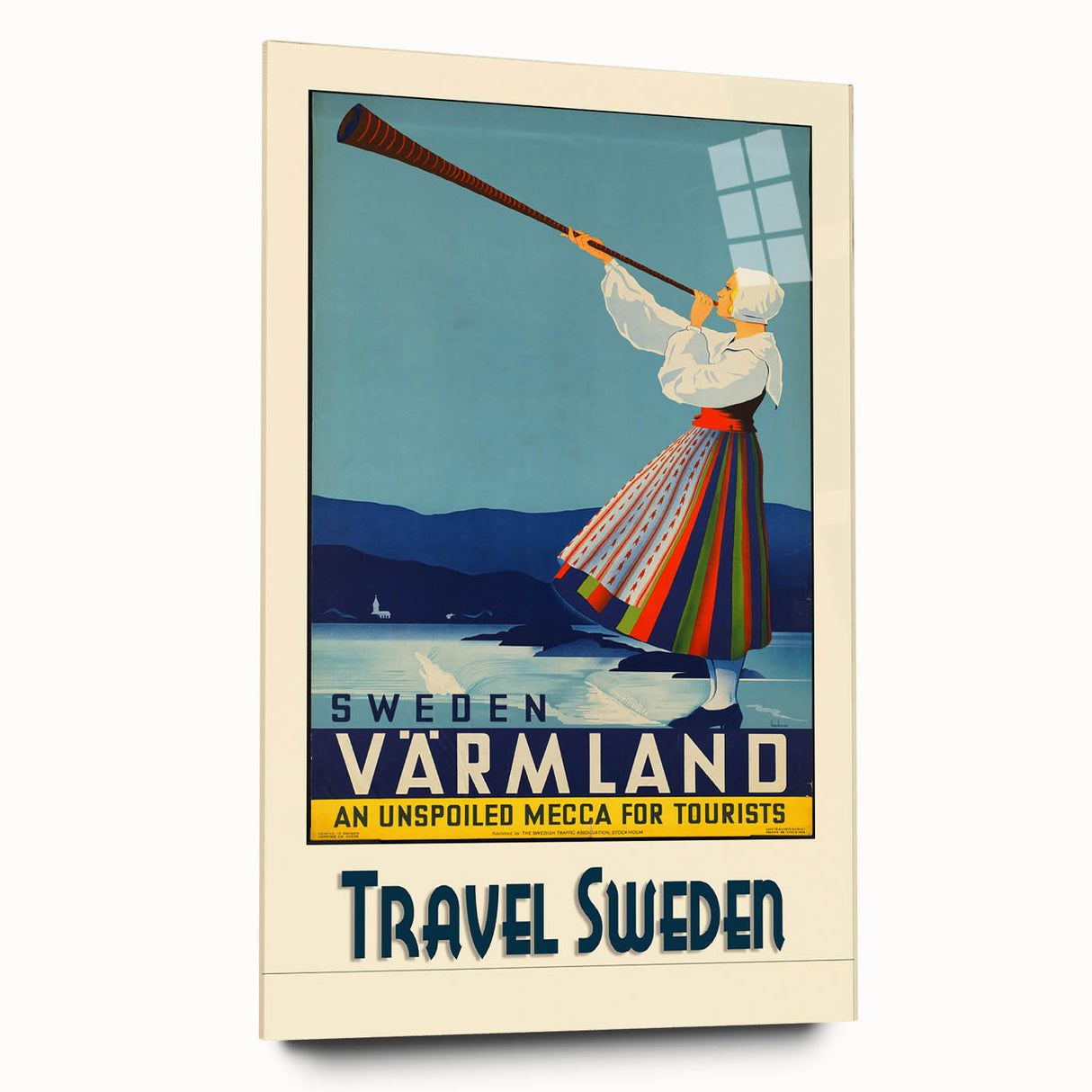 Retro Sweden Travel Poster – Vintage Värmland Art Print