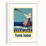 Retro Sweden Travel Poster – Vintage Värmland Art Print
