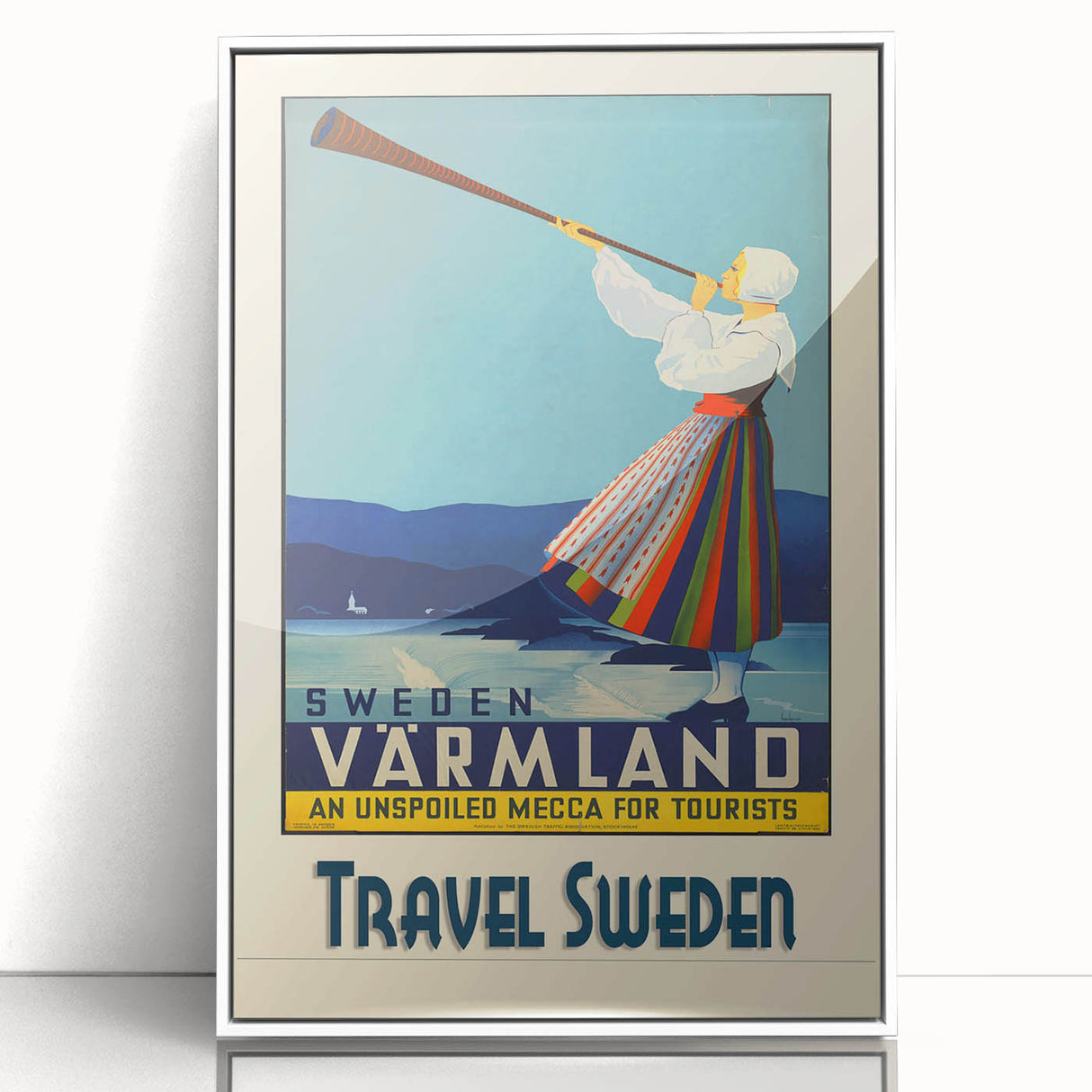 Retro Sweden Travel Poster – Vintage Värmland Art Print