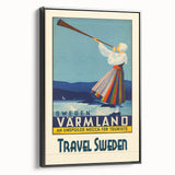 Retro Sweden Travel Poster – Vintage Värmland Art Print