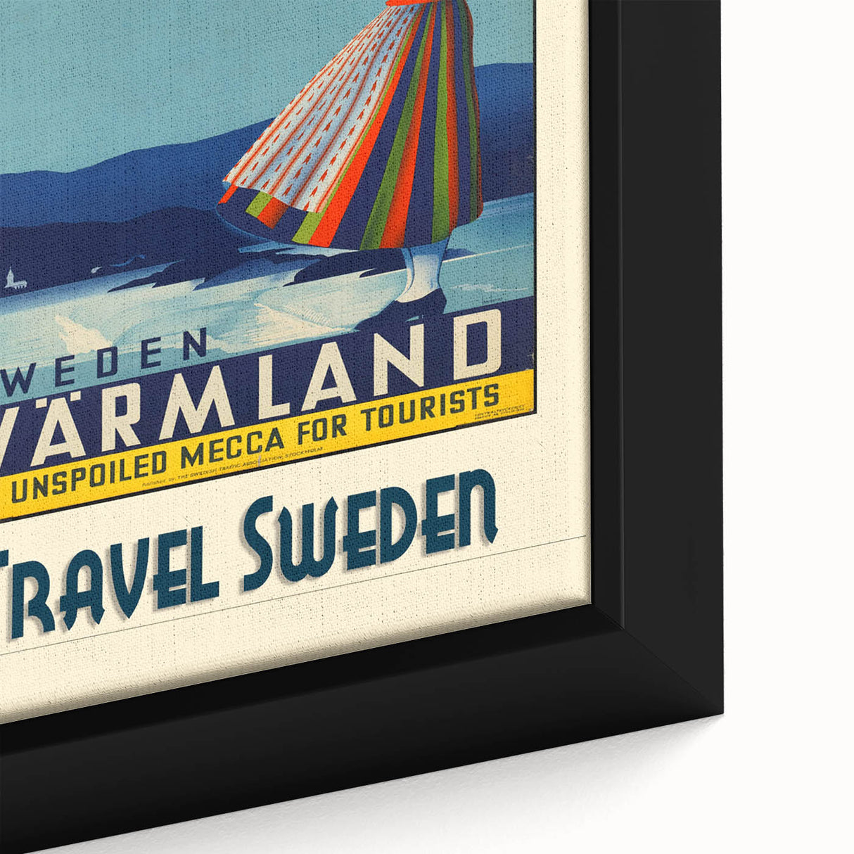 Retro Sweden Travel Poster – Vintage Värmland Art Print