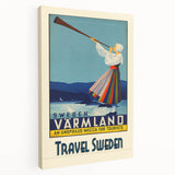 Retro Sweden Travel Poster – Vintage Värmland Art Print