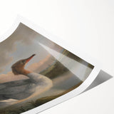 Goosander Dun Diver Art Print - Robert Wilkinson Padley Realism Bird Decor