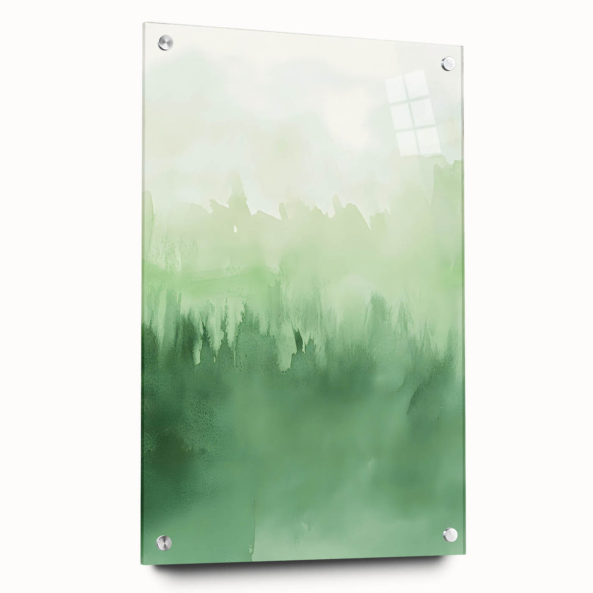 Green Watercolor Abstract Nursery Wall Art – Kids Room Decor