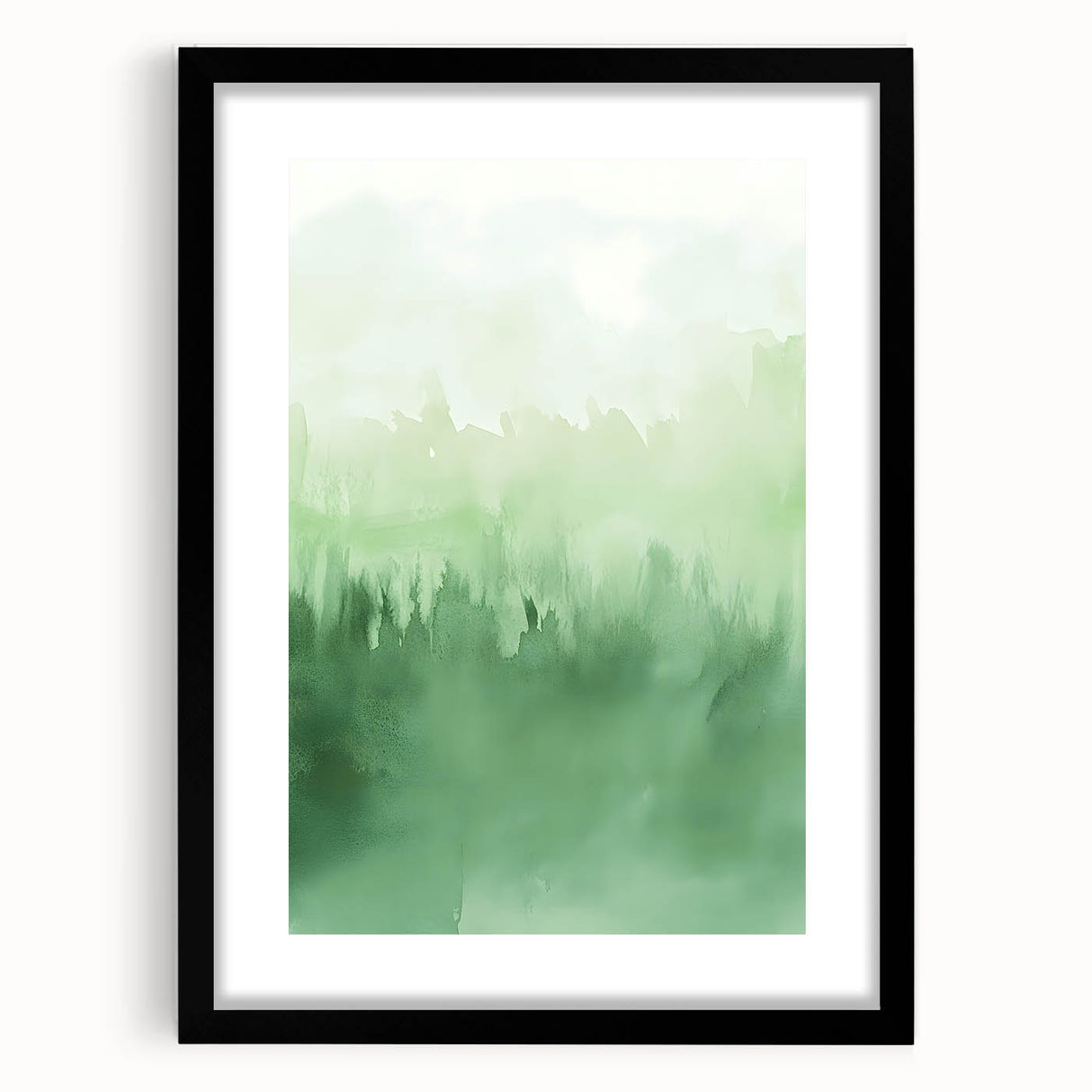 Green Watercolor Abstract Nursery Wall Art – Kids Room Decor