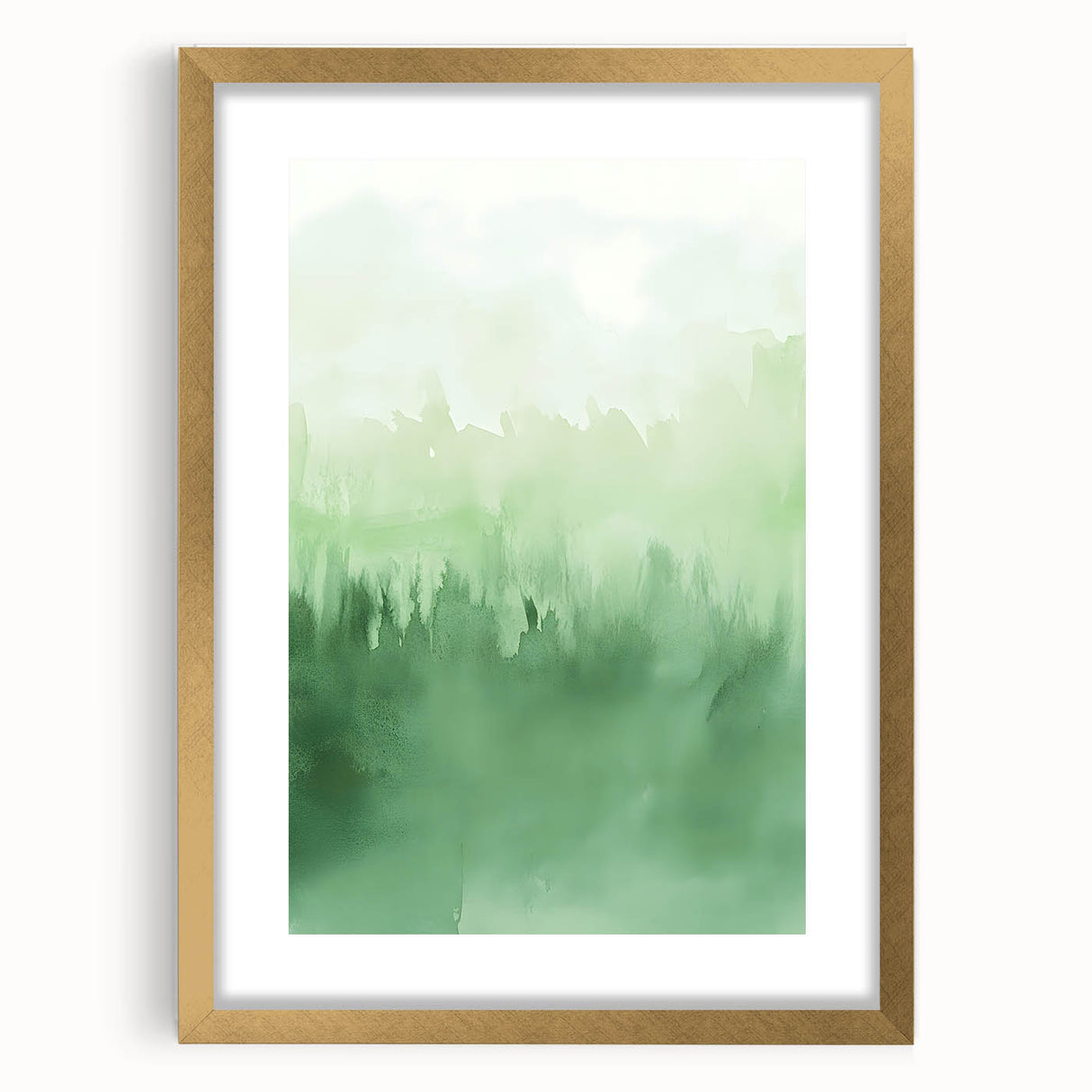 Green Watercolor Abstract Nursery Wall Art – Kids Room Decor