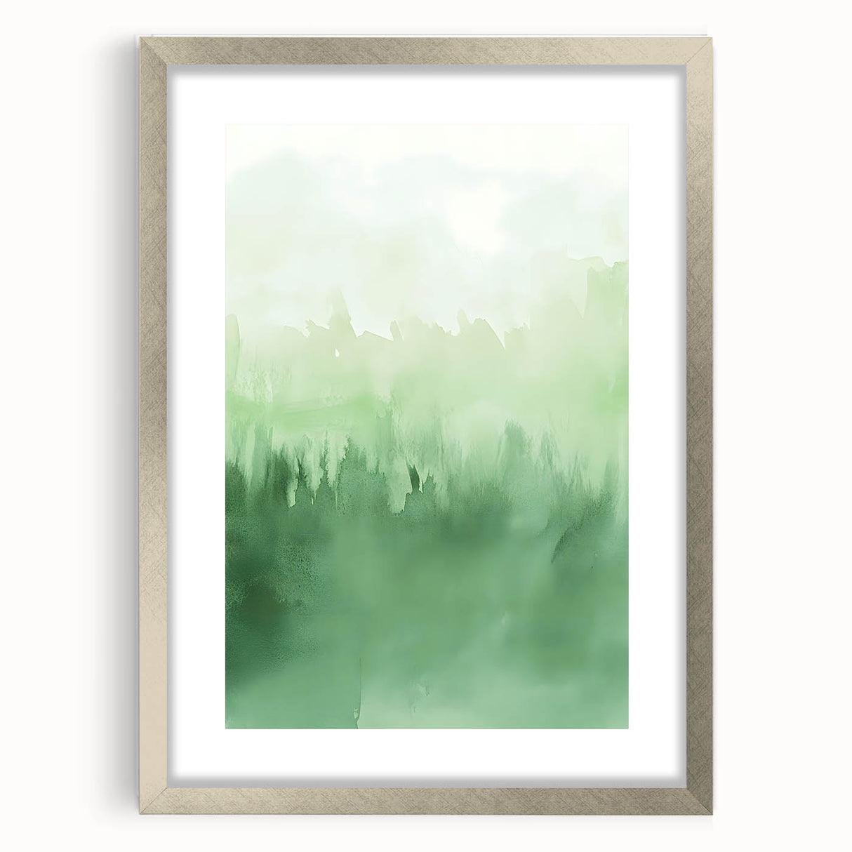 Green Watercolor Abstract Nursery Wall Art – Kids Room Decor