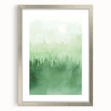 Green Watercolor Abstract Nursery Wall Art – Kids Room Decor