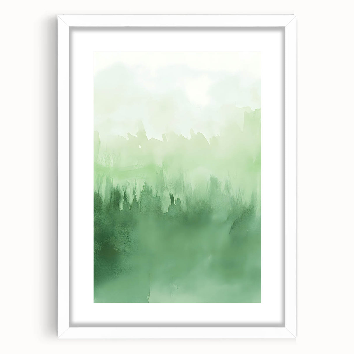 Green Watercolor Abstract Nursery Wall Art – Kids Room Decor
