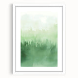 Green Watercolor Abstract Nursery Wall Art – Kids Room Decor