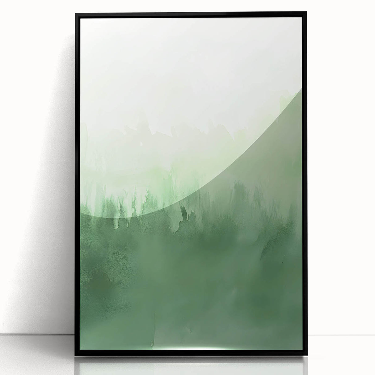 Green Watercolor Abstract Nursery Wall Art – Kids Room Decor
