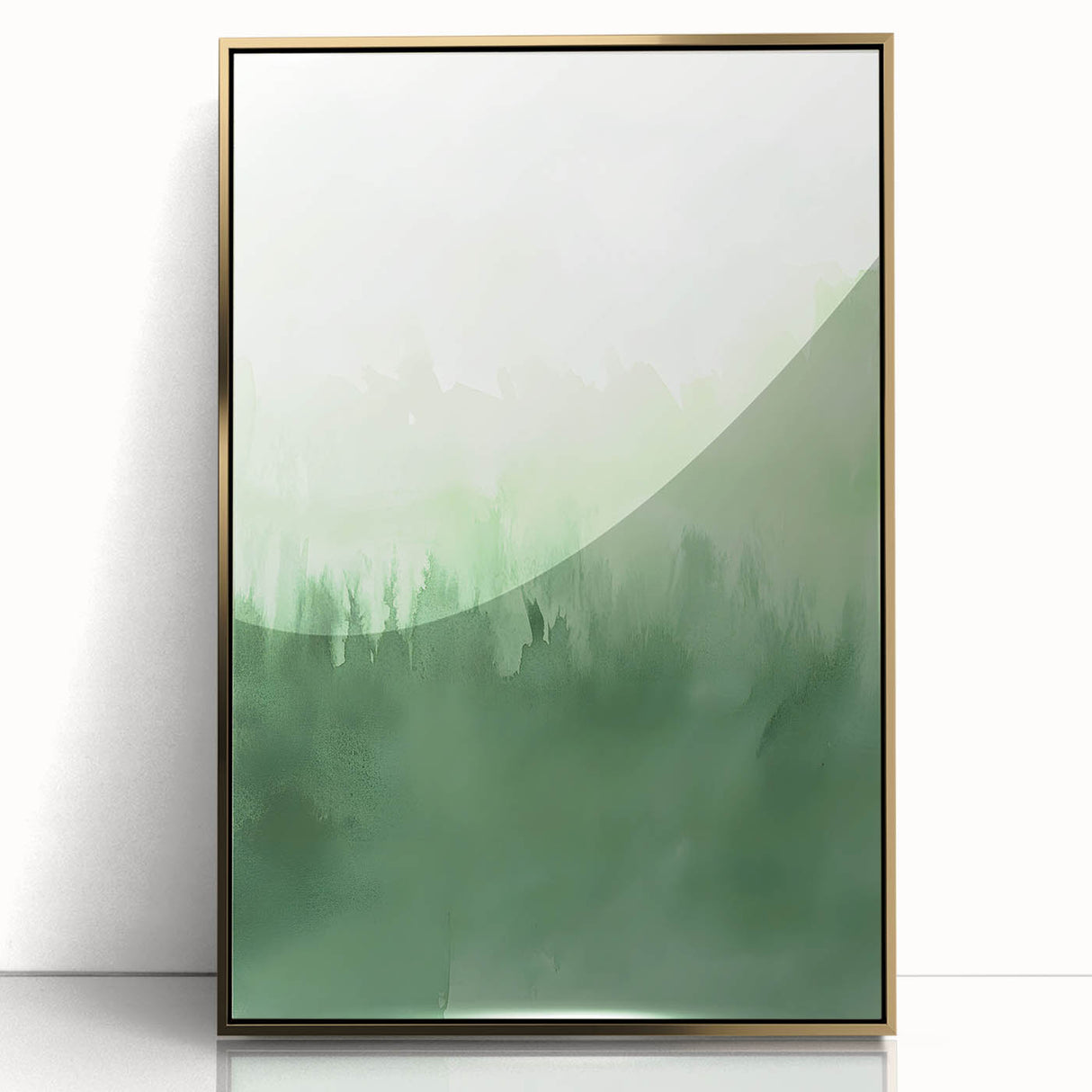 Green Watercolor Abstract Nursery Wall Art – Kids Room Decor