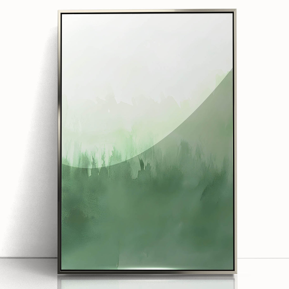 Green Watercolor Abstract Nursery Wall Art – Kids Room Decor