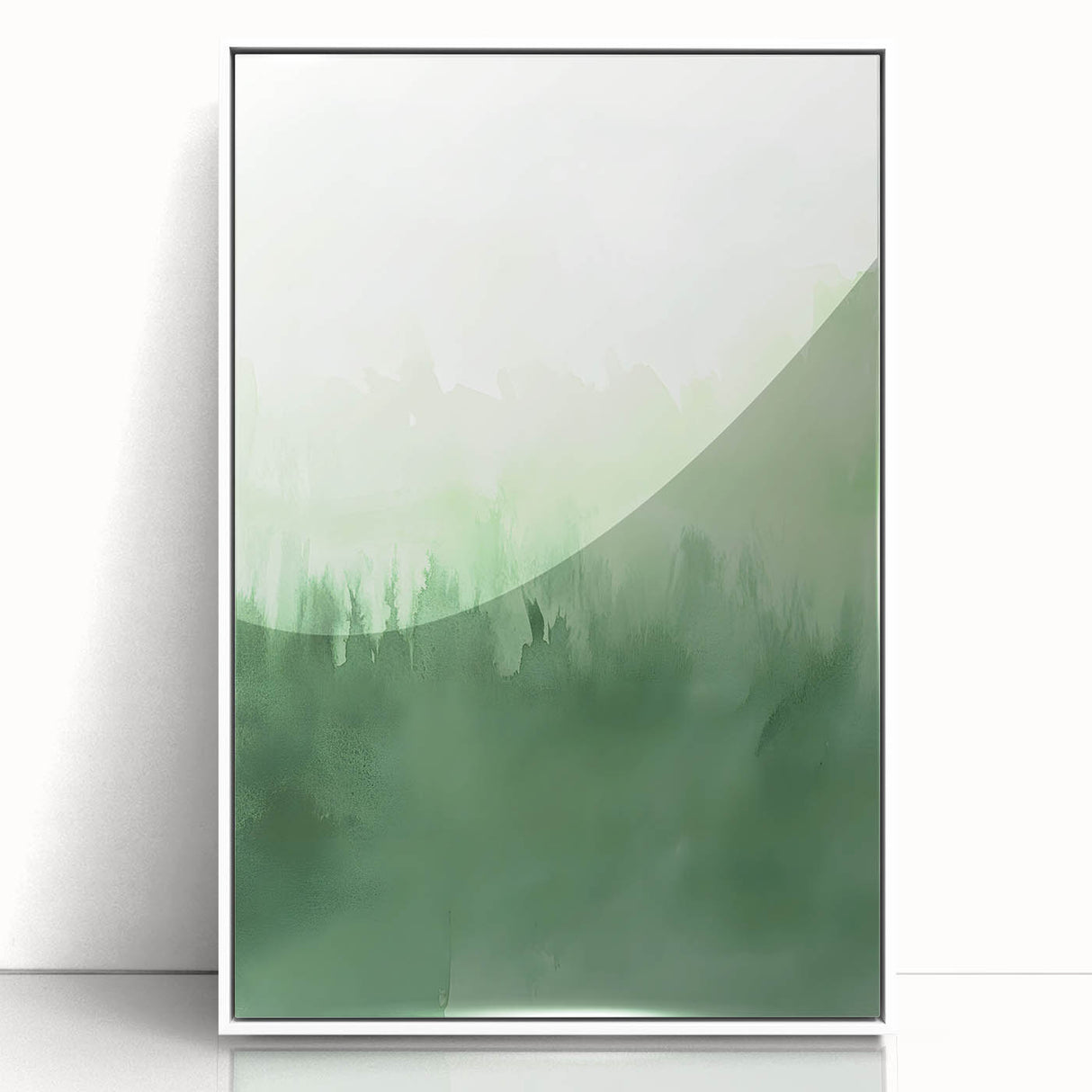 Green Watercolor Abstract Nursery Wall Art – Kids Room Decor